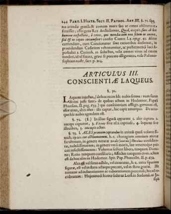 Articulus III. Conscientiæ Laqueus.