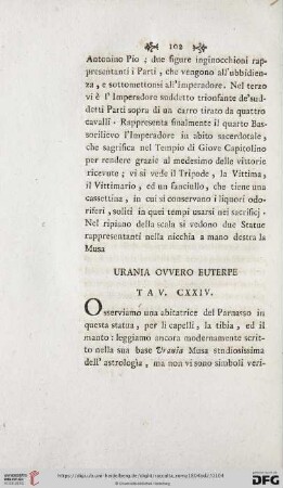 Urania Ovvero Euterpe Tav. CXXIV