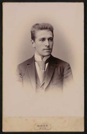 Portrait des jungen Hugo von Hofmannsthal im Halbprofil, nach rechts blickend