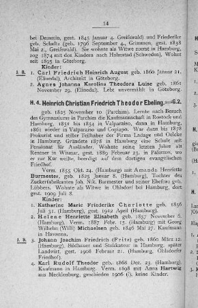 H. 4. Heinrich Christian Friedrich Theodor Ebeling.