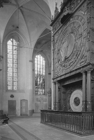 Rostock. Hauptpfarrkirche St. Marien, Astronomische Uhr (1472 vollendet, 1643 wiederhergestellt)