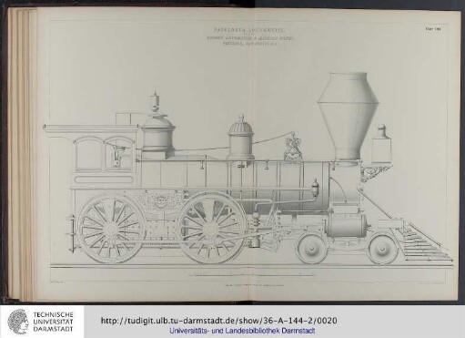 Passenger Locomotive by the Rogers Locomotive & Machine Works, Paterson, New Jersey, U.S.