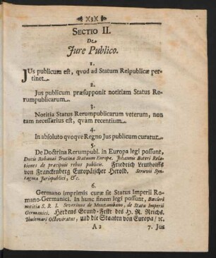 Sectio II. De Jure Publico