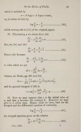 On the motion of fluids. Supplementary paper. [Fortsetzung].