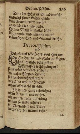 Der 101. Psalm. - Der 110. Psalm.
