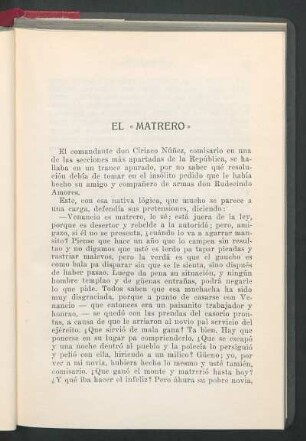 El "Matrero"