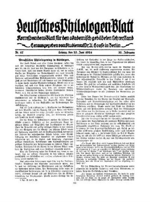 Preußischer Philologentag in Göttingen