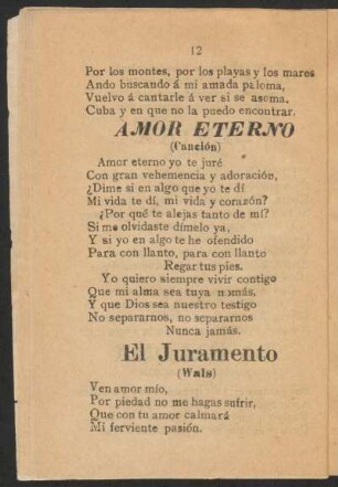 Amor Eterno : (Canción)
