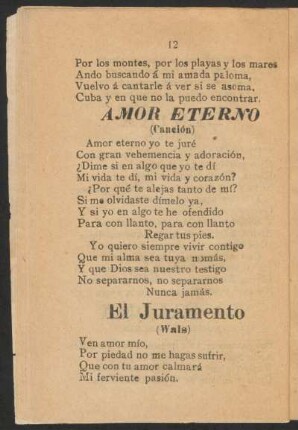 Amor Eterno : (Canción)