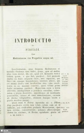 Introductio de Puritate, Quae Meditationum viae Purgativae scopus est