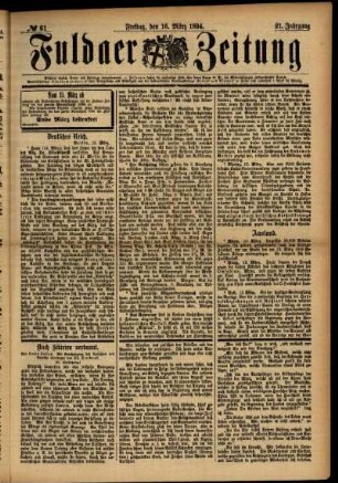 Ausgabe vom Freitag, den 16. März 1894.