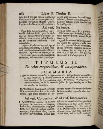 Titulus II. De rebus corporalibus, & incorporalibus