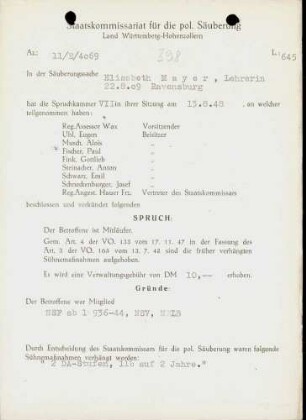 Mayer, Elisabeth