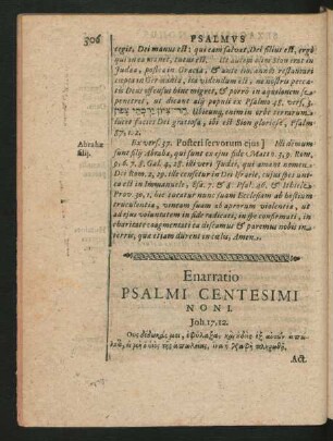 Enarratio Psalmi Centesimi Noni.
