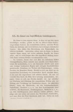 XIX. Die Kunst aus begrifflichem Gesichtspuncte.