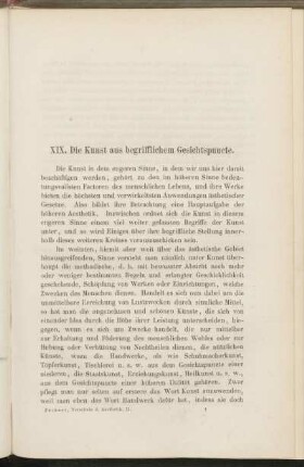 XIX. Die Kunst aus begrifflichem Gesichtspuncte.
