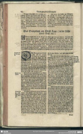 Das Evangelium am Christ-Tage, (in der frühe Christ-Messe) Luc. 2