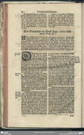 Das Evangelium am Christ-Tage, (in der frühe Christ-Messe) Luc. 2