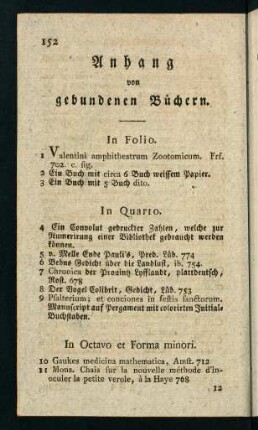 152-154, Anhang von gebundenen Büchern