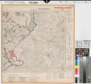 Katasteramt Brilon  Kreis Brilon, Meßtischblatt Medebach 4818, Farbige Einzeichnung mit Namensliste