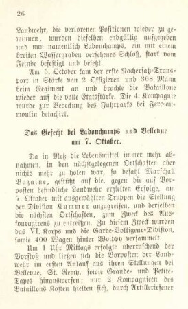 Das Gefecht bei Ladouchamps und Bellevue am 7. Oktober.