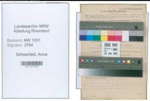 Entnazifizierung Anna Schwerfeld , geb. 02.09.1909 ()
