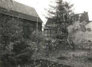 Cossebaude, Talstraße 4. Bauernhof (1801/1850). Gartenseite