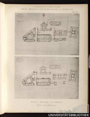 Öffentliche Konkurrenz wegen Bebauung der Museumsinsel 1884 Taf. XII