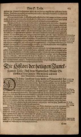 Die histori der heiligen Junckfrawen Tecle: ...