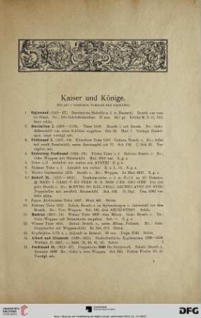 Kaiser und Könige (Nr. 1-208)