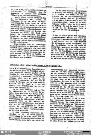 Synode der Sächsischen Landeskirche