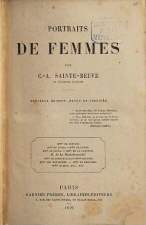 Portraits de femmes