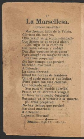 La Marsellesa. : (Himno francés)