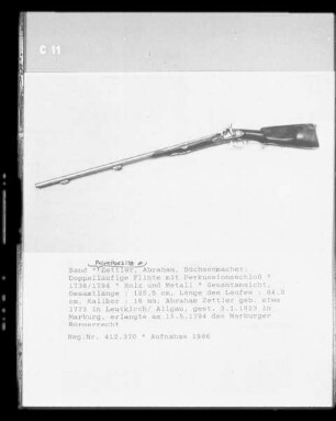 Doppelläufige Flinte mit Perkussionsschloß