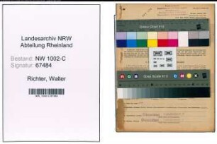 Entnazifizierung Walter Richter, geb. 13.01.1892 (Vertreter)