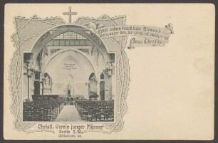 Ansichtskarte "Christlicher Verein junger Männer", Kirche, Wilhelmstraße 34