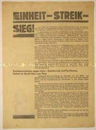 Programmatischer Wahlaufruf der Kommunisten an die Arbeiter anlässlich der Reichstagswahl November 1932 - Mobilisierung in den Betrieben