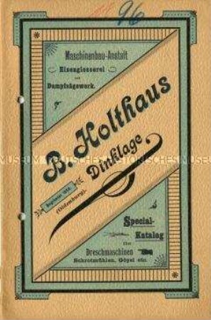 Katalog über landwirtschaftliche Maschinen