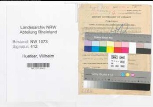 Entnazifizierung Wilhelm Huetker , geb. 01.04.1901 (Justizinspektor)