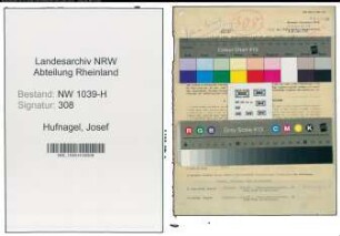 Entnazifizierung Josef Hufnagel , geb. 13.01.1900 (Angestellter)