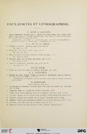 Eaux-Fortes et Lithographies (Nr. 1-902)