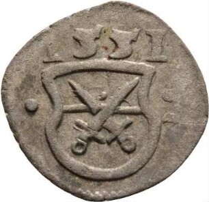 Münze, Pfennig, 1551