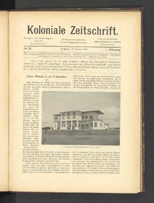 No. 21. Leipzig, 11. Oktober 1900. 1. Jahrgang.