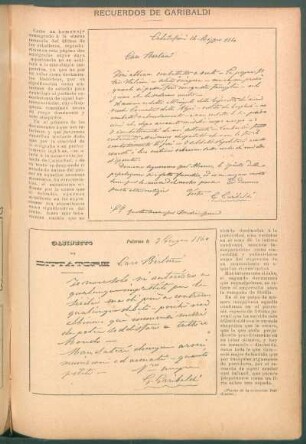 Recuerdos de Garibaldi