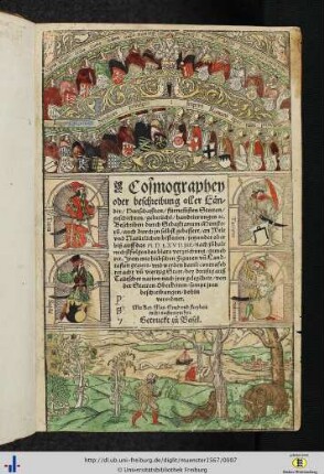 Cosmographey oder beschreibung aller Länder, Herrschafften, fürnem[m]sten Stetten : geschichten, gebreuche[n], handtierungen etc.