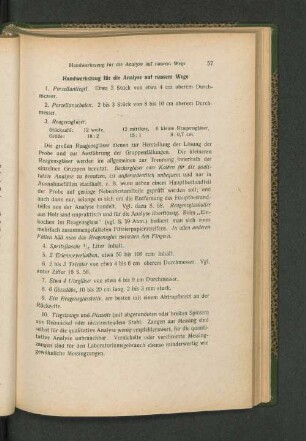 Handwerkszeug für die Analyse auf nassem Wege