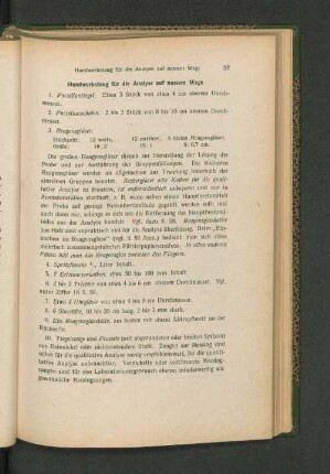 Handwerkszeug für die Analyse auf nassem Wege