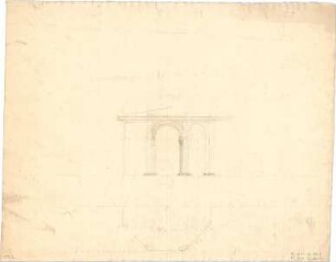 Speeth, Ferdinand; Pavillon - Teilgrundriss, Teilansicht