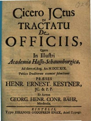 Cicero iureconsultus in tractatu de officiis
