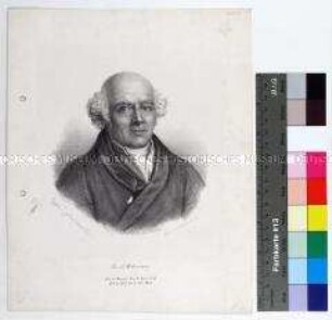 Porträt des Arztes, Medizinschriftstellers und Begründers der Homöopathie Samuel Hahnemann